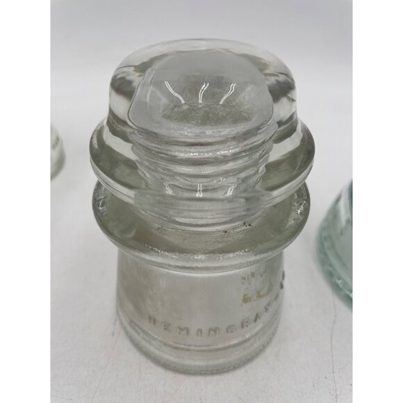 6 Hemingray Insulators antique Made in Usa 4 gray 2 green - Picture 7 of 16